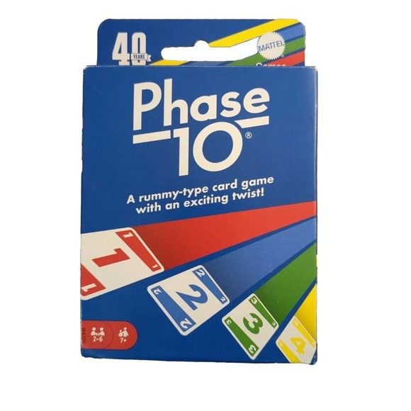 NEW Mattel Phase 10 Card Game New Sealed Ages 7+ 2-6 players, Travel Friendly - Picture 1 of 2